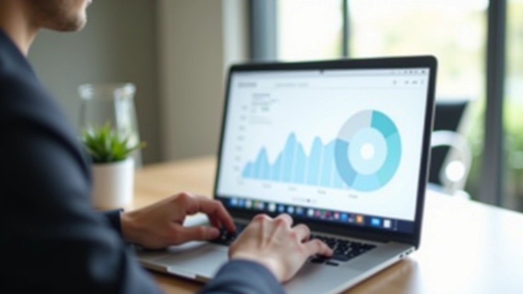 Graphique de croissance affichant les ventes croissantes sur six mois, courbe ascendante visible sur écran, analyse de données business