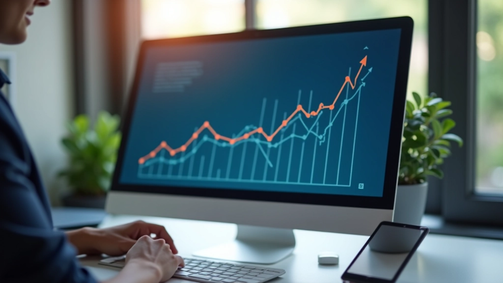 Graphique de croissance du trafic mensuel du blog, affichant une courbe ascendante de janvier 2021 à décembre 2022, avec des statistiques de visiteurs mensuels