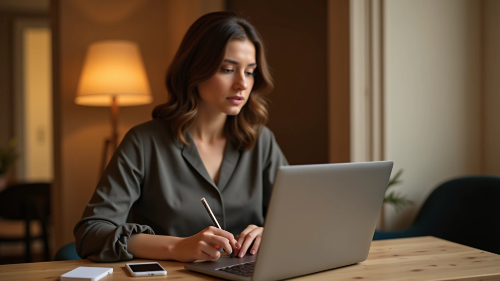 Personne travaillant sur un blog